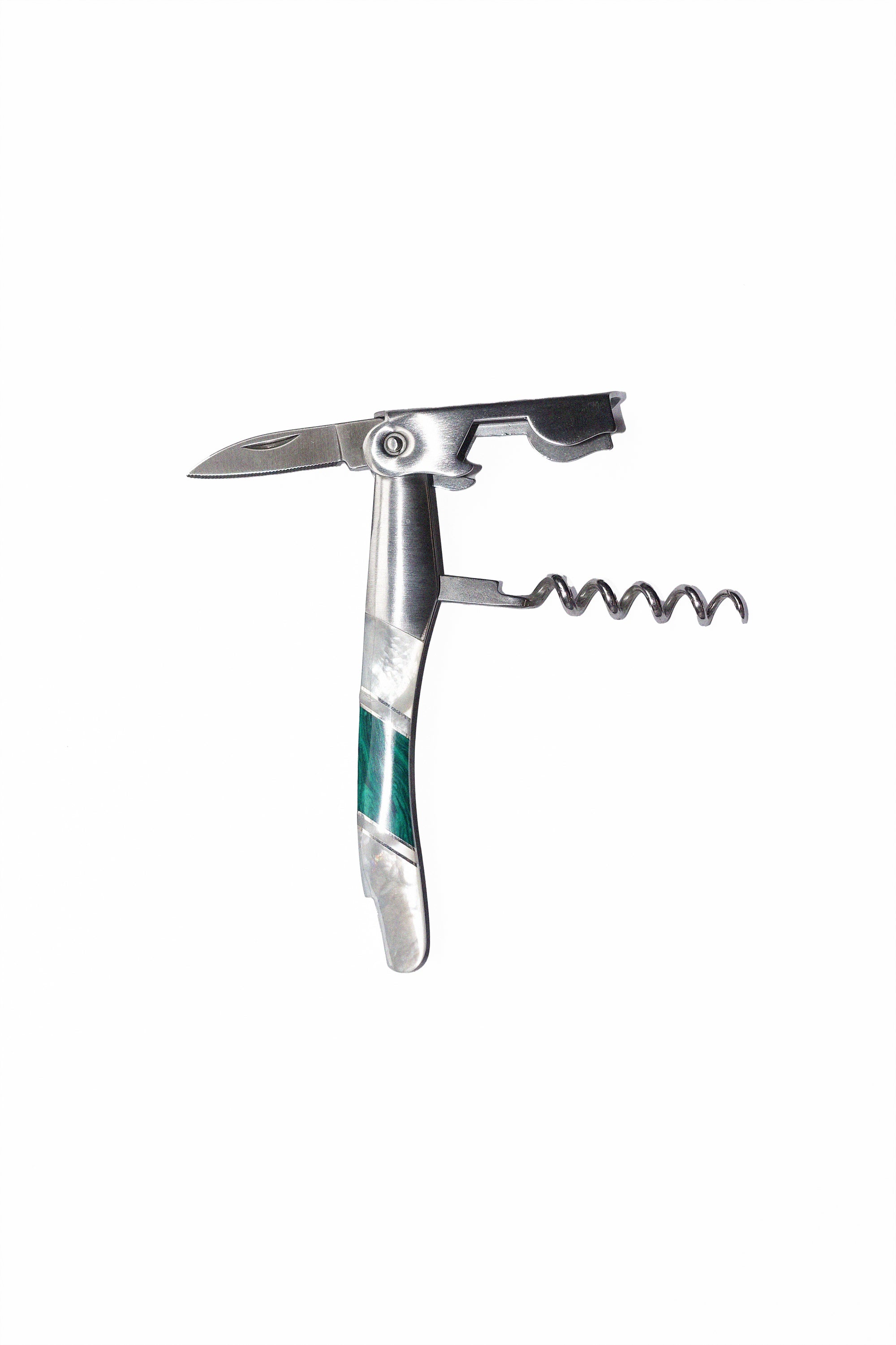 Waiter's Knife in Malachite & Mother of Pearl
