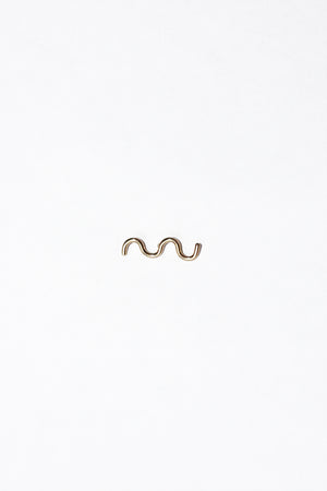 Wave Stud in Recycled 14k Gold