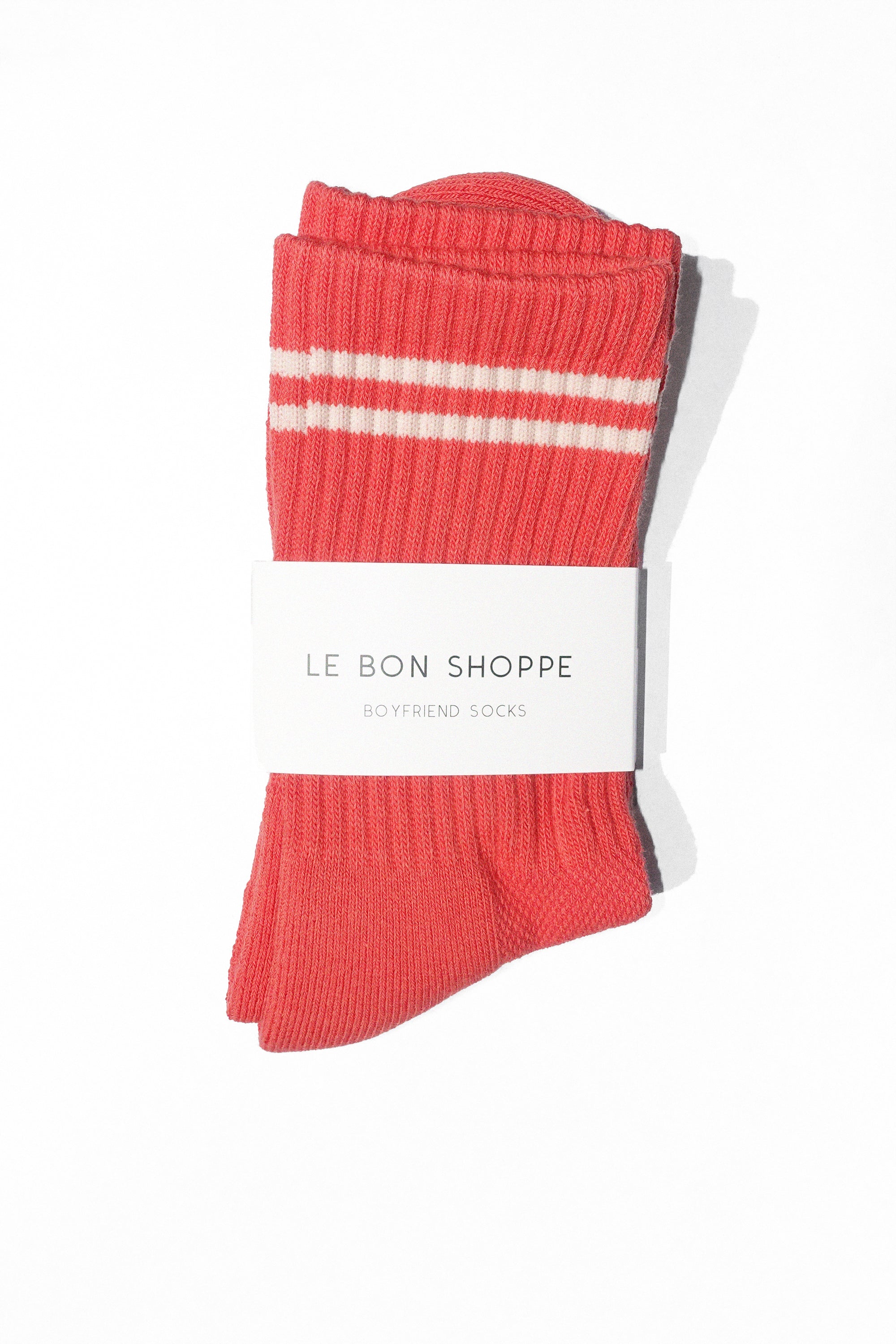  Boyfriend Socks in Coral by Le Bon Shoppe