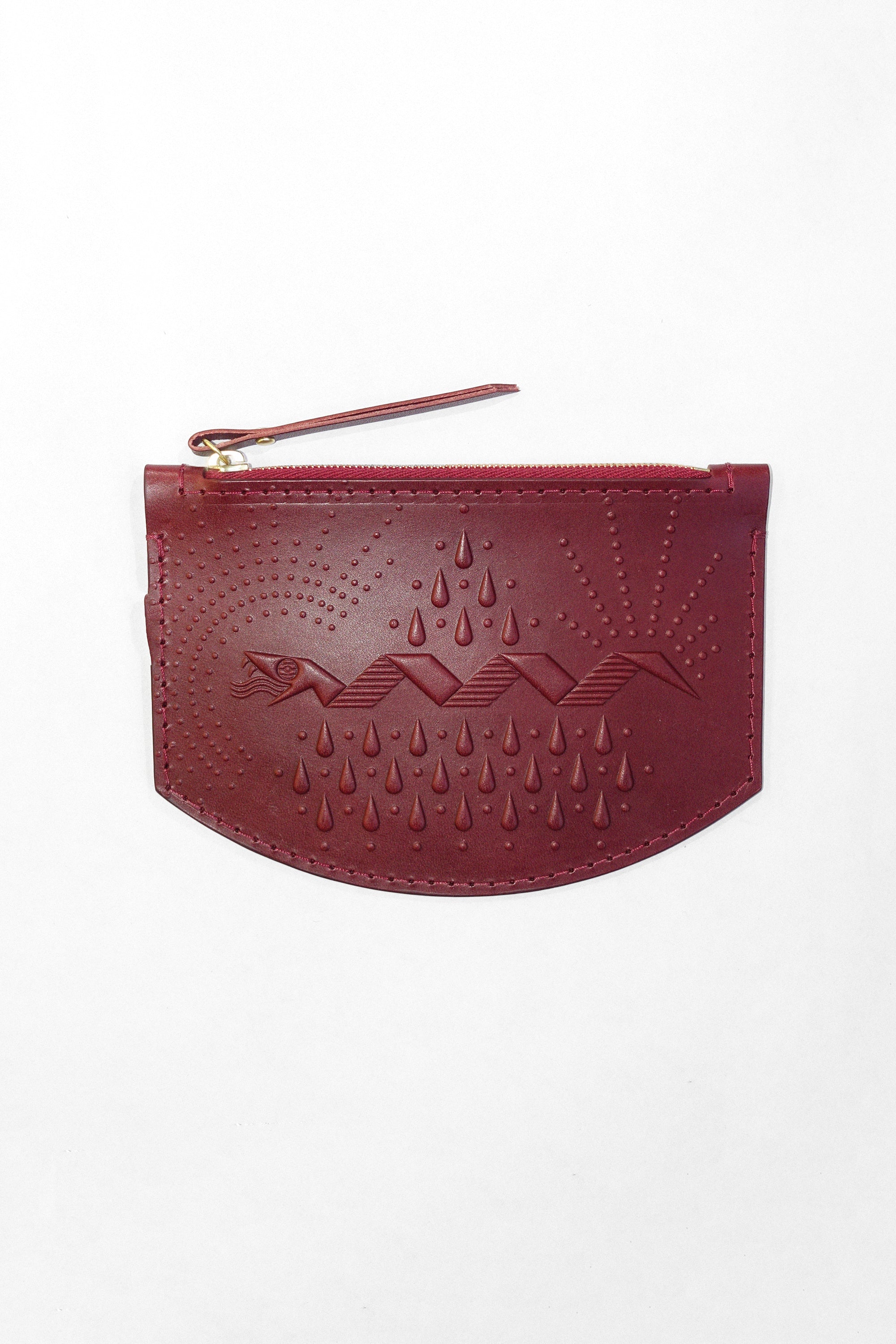 Electric Sleep Coin Pouch in Oxblood