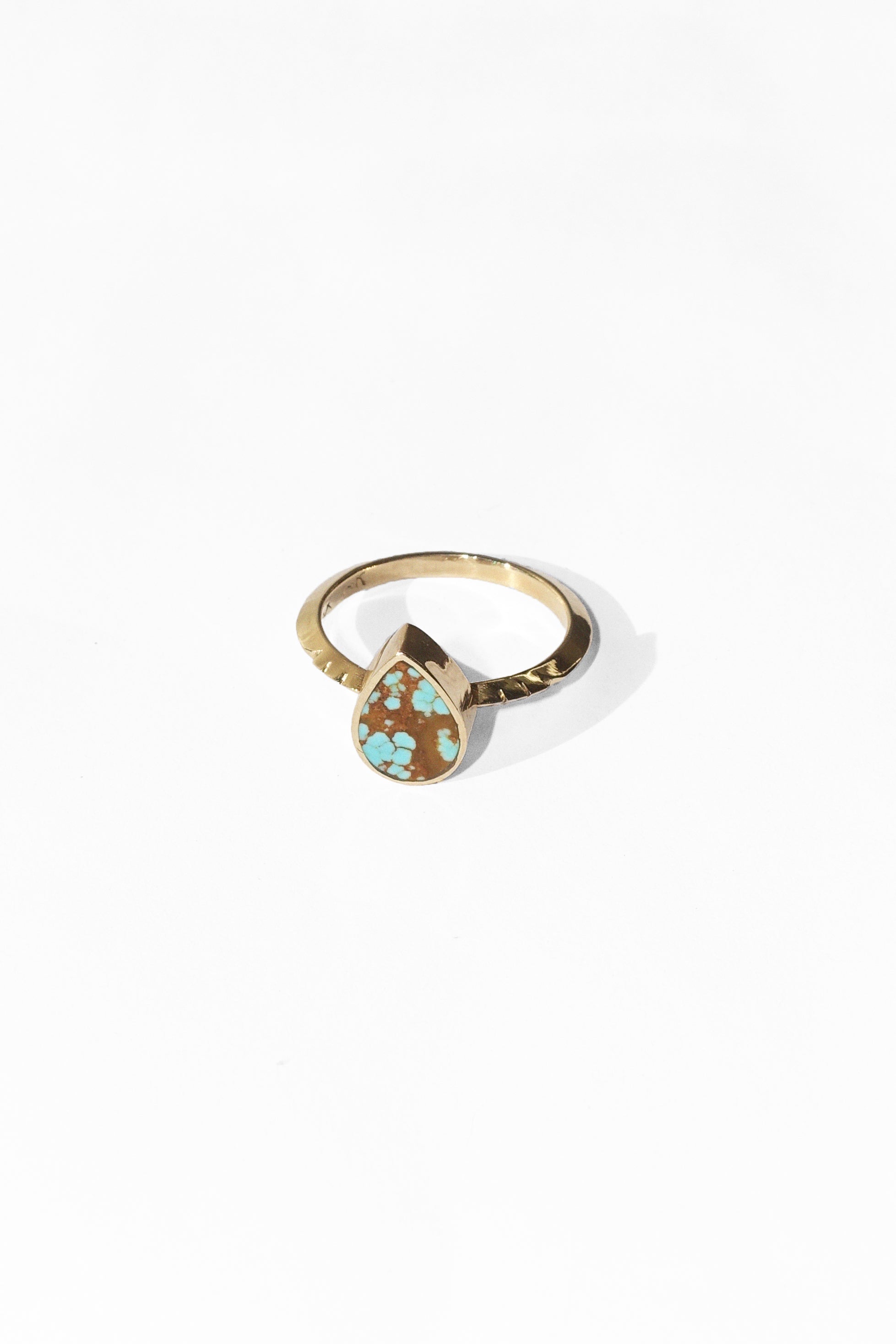 Poire Ring in Turquoise & 14k Gold