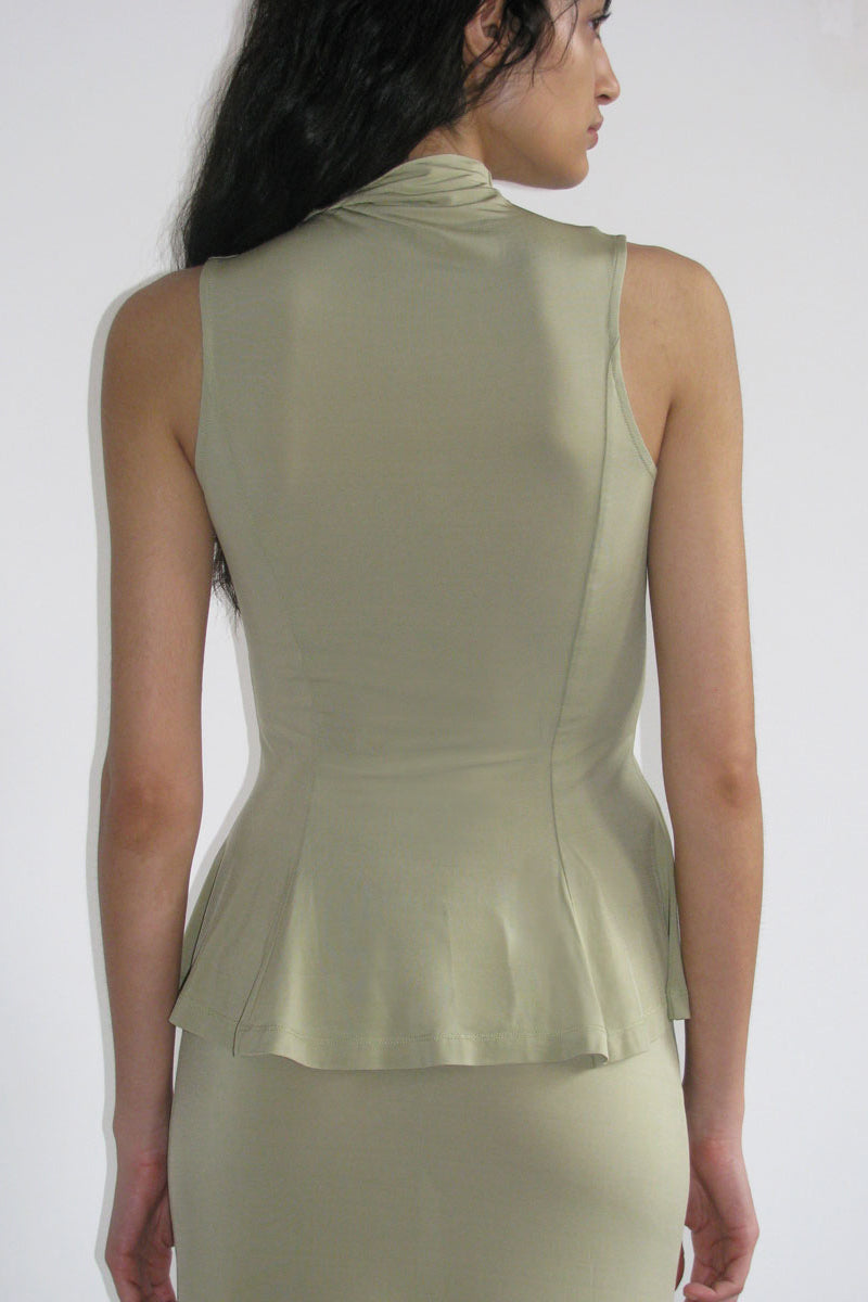 Campbell Top in Porcelain Green