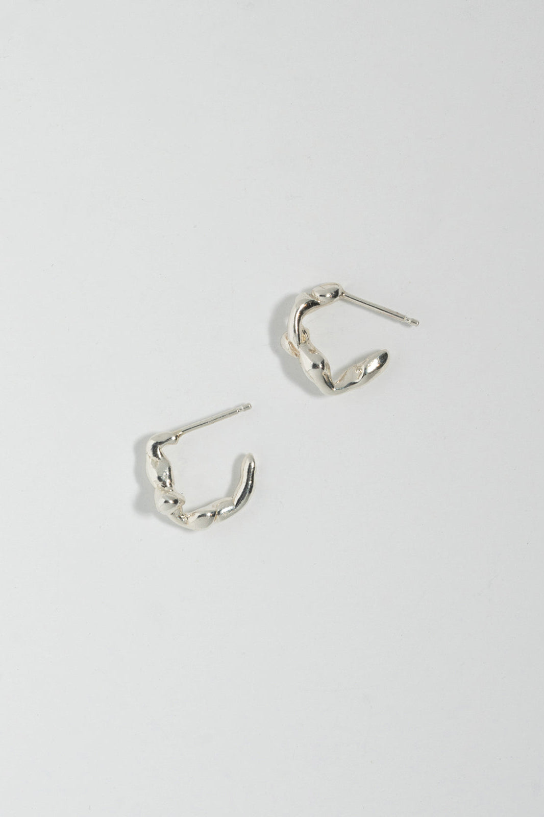 Small Lava Hoops in Sterling Silver