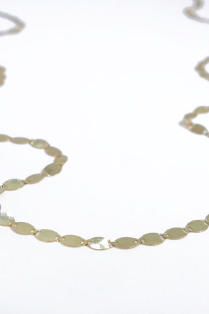 Mirror Eye Chain Necklace in 14k Gold