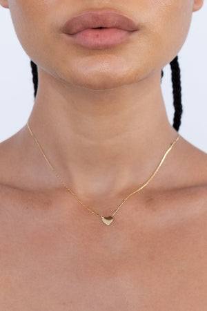 Bimbi Heart Necklace in 10k Yellow Gold