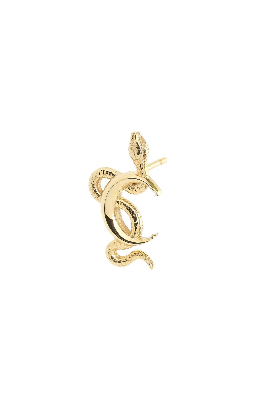 Snake Moon Stud in Gold
